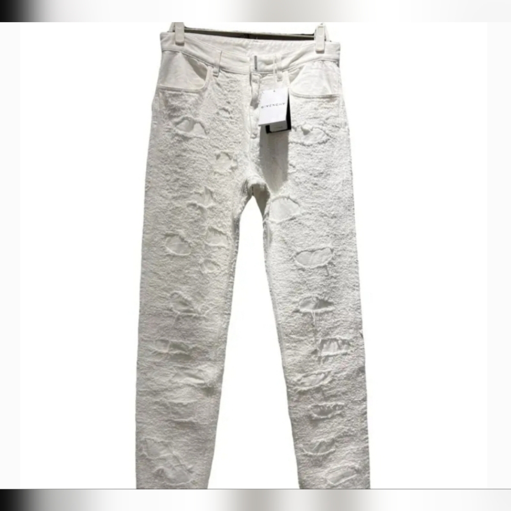 Givenchy White Textured Men Trousers NWT